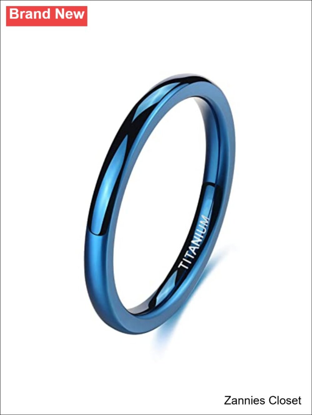 💍 TIGRADE Titanium Wedding Band High Polished Dome Comfort Fit